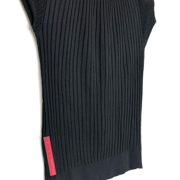 Prada Black ribbed mesh top - Picture 4 of 11